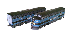 Image of the RXR Models F Series - Teal/Black (HO Scale) (includes A and B Units) Image of the RXR Models F Series - Teal/Black (HO Scale) (includes A and B Units)