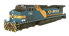 RXR Models AC Series - Teal/Black (HO Scale)