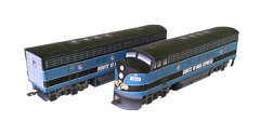 RXR Models F Series - Teal/Black (HO Scale) (includes A and B Units)
