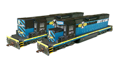 RXR Models SD Series - Teal/Black (HO Scale)