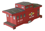 Image of the RXR 30ft Caboose Red Image of the RXR 30ft Caboose Red