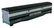 Image of the RXR Express 50ft Baggage Car - Teal/Black Image of the RXR Express 50ft Baggage Car - Teal/Black